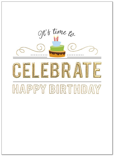 Time to Celebrate Birthday Card | Business Birthday Cards | Posty Cards